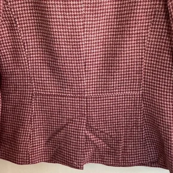 Talbots Wool Blend Women's Blazer in Pink Houndstooth sz 6 - Picture 9 of 14
